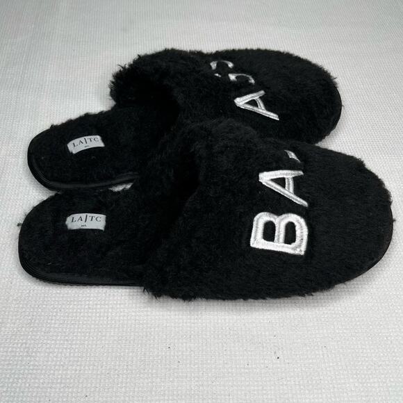 Bel Air Bad Ass Black Slippers Size M/L - Picture 2 of 6